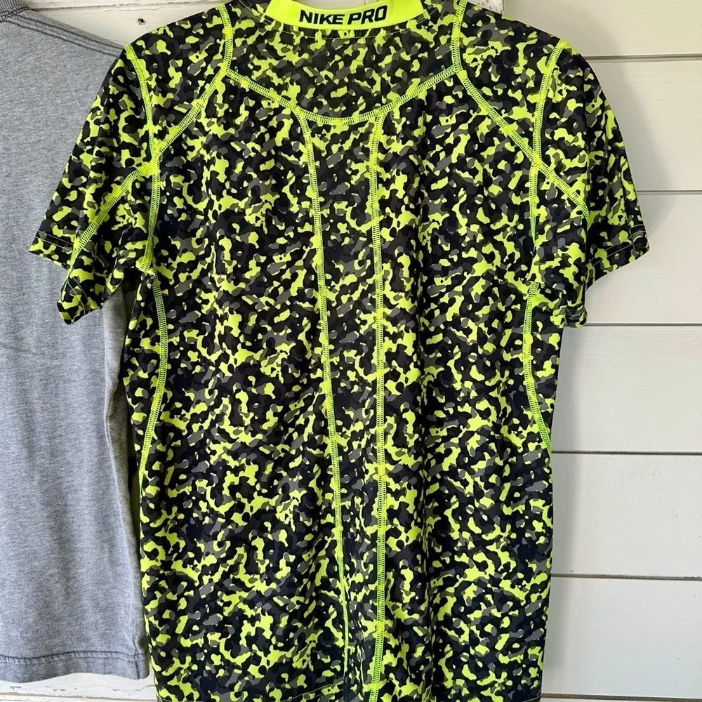 BOYS SHORT SLEEVE SHIRTS, SET/2, ABERCROMBIE KIDS AND NIKE PRO, SIZE L